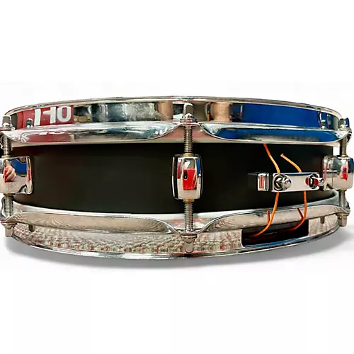 Used Pearl 13in Piccolo Steel Snare Black Drum Black 31 - musicians--Friend