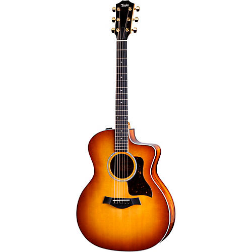 Taylor 214ce DLX Ziricote Special-Edition Grand Auditorium Acoustic-Electric Guitar Shaded Edge Burst - musicians--Friend