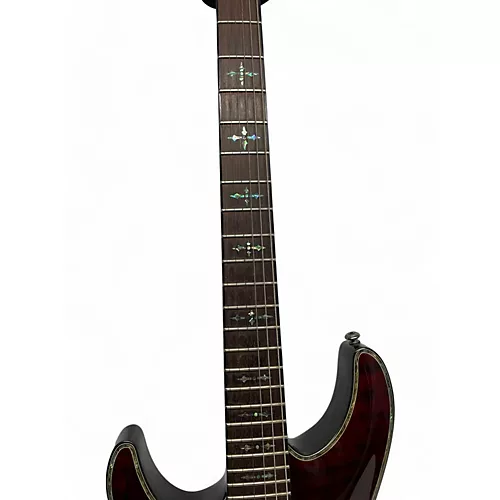 Used Schecter Guitar Research Hellraiser C1 Left Handed Cherry Electric Guitar Cherry - musicians--Friend