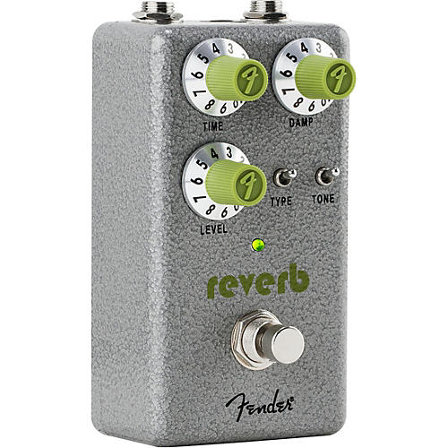 Fender Hammertone Reverb Effects Pedal Gray and Green - musicians--Friend