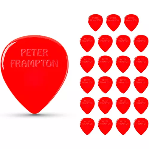 Dunlop Peter Frampton Vintage Jazz Teardrop Red Picks 2.08 mm 24 Pack - musicians--Friend