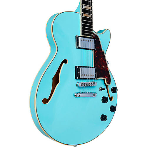 D'Angelico Premier SS Semi-Hollow Electric Guitar Sky Blue - musicians--Friend