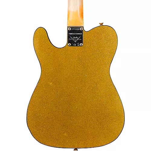 Fender Custom Shop Limited-Edition CuNiFe Telecaster Custom Journeyman Relic Electric Guitar Aged Gold Sparkle - musicians--Friend