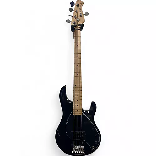 Used Sterling by Music Man Sting Ray 5 Black Electric Bass Guitar Black - musicians--Friend