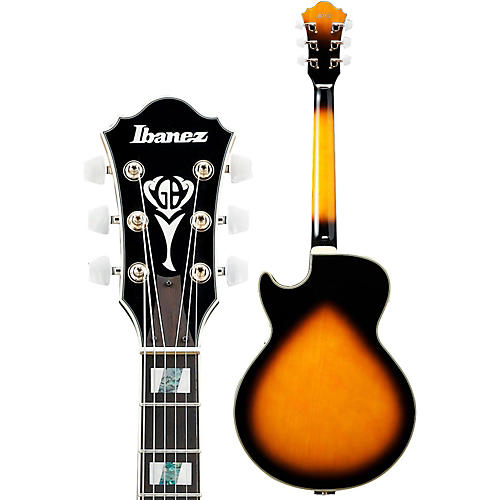 Ibanez GB Series GB10SE George Benson Signature Hollow Body Electric Guitar Brown Sunburst Tortoise Pickguard - musicians--Friend