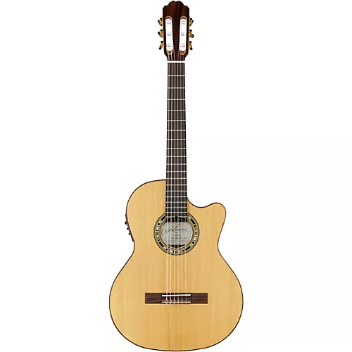 Kremona Verea Cutaway Acoustic-Electric Nylon Guitar Natural - musicians--Friend