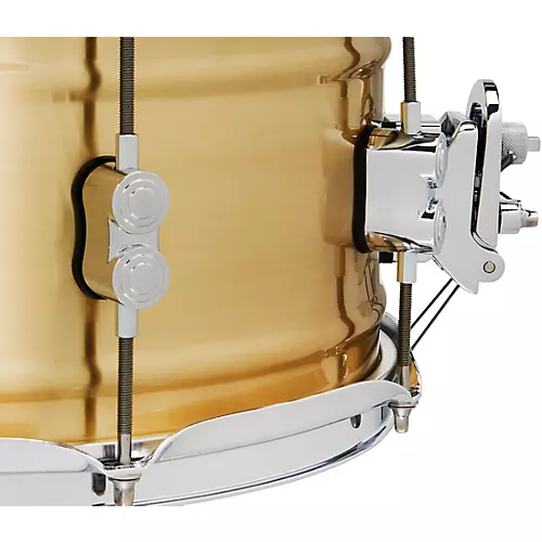 PDP by DW Concept Series 1.2 mm Natural Satin Brushed Brass Snare Drum 14 x 8 in. - musicians--Friend