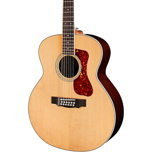 Guild F-2512E Deluxe Rosewood Westerly Collection Jumbo 12-String Acoustic-Electric Guitar Natural - musicians--Friend