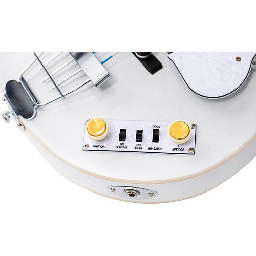 Hofner Ignition Series Short-Scale Club Bass Guitar Pearl White - musicians--Friend