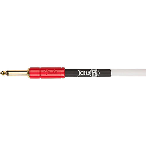 Fender John 5 Straight to Straight Instrument Cable 10 ft. White - musicians--Friend