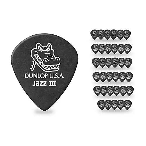 Dunlop Gator Grip Jazz III Guitar Picks 1.4 mm 6 Pack - musicians--Friend