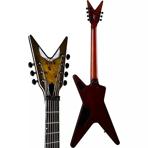 Dean ML Select 7-String Multi-Scale With Kahler Electric Guitar Satin Natural Black Burst - musicians--Friend