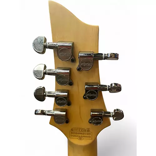 Used Schecter Guitar Research Demon 7 String White Solid Body Electric Guitar White - musicians--Friend