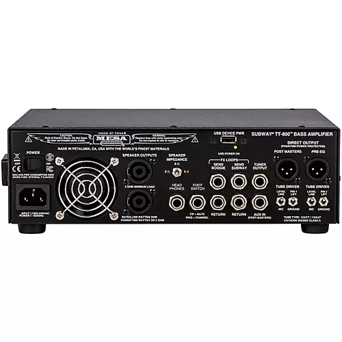 MESA/Boogie Subway TT-800 Lightweight Bass Head Black - musicians--Friend
