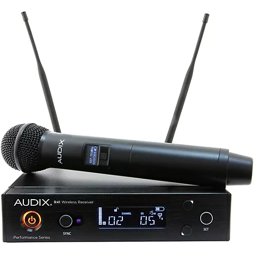 Audix AP41 OM5 Wireless Microphone System With R41 Diversity Receiver and H60/OM5 Handheld Transmitter Band B - musicians--Friend