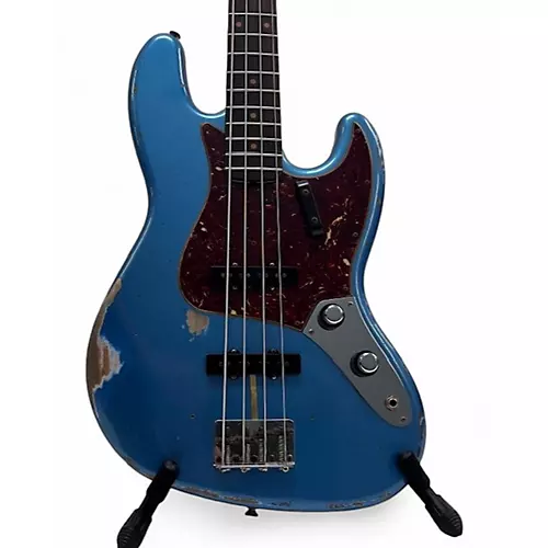 Used 2021 Fender 1960 Jazz Bass Relic Limited Lake Placid Blue Electric Bass Guitar Lake Placid Blue - musicians--Friend