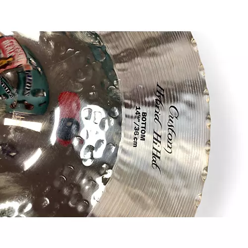 Used Zildjian 14.25in K Custom Hybrid Hi Hat Pair Cymbal 34 - musicians--Friend