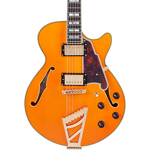 D'Angelico Excel Series SS Semi-Hollow Electric Guitar With USA Seymour Duncan Humbuckers and Stairstep Tailpiece Vintage Natural - musicians--Friend