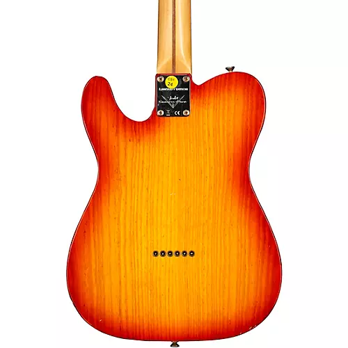 Fender Custom Shop Limited Edition 50s Telecaster Thinline Journeyman Relic Electric Guitar Aged Cherry Sunburst - musicians--Friend