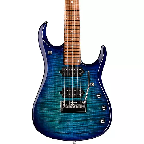 Ernie Ball Music Man JP15 7 7-String Flamed Maple Top Electric Guitar Cerulean Paradise - musicians--Friend