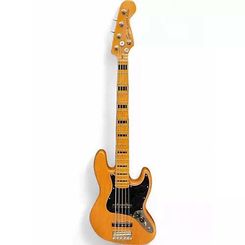 Used Squier Classic Vibe 70s Jazz Bass V Natural Electric Bass Guitar Natural - musicians--Friend