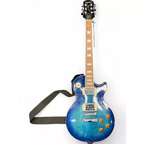 Used Epiphone Les Paul Standard Blue Burst Solid Body Electric Guitar Blue Burst - musicians--Friend