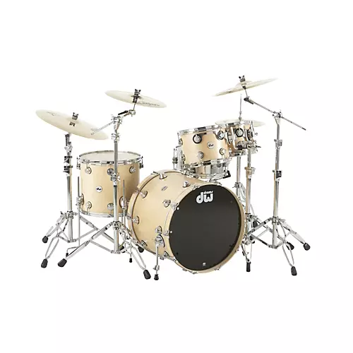 DW Collector's Series Satin Oil 4-Piece Shell Pack Twisted Natural Chrome Hardware - musicians--Friend