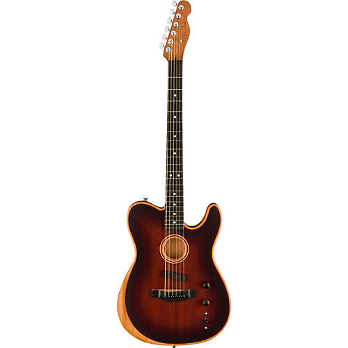 Fender American Acoustasonic Telecaster All-Mahogany Acoustic-Electric Guitar Natural - musicians--Friend