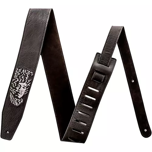 Dunlop Authentic Hendrix 68 Shrine Series BMF Leather Guitar Strap Black 2.5 in. - musicians--Friend
