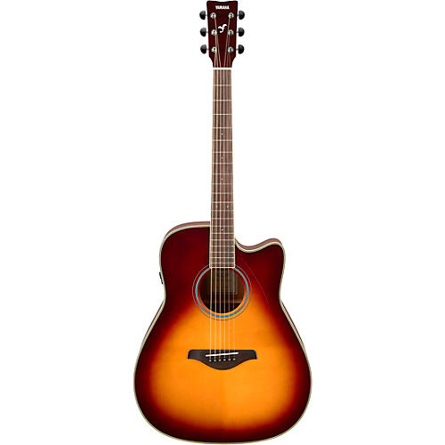 Yamaha FGC-TA TransAcoustic Dreadnought Cutaway Acoustic-Electric Guitar Black - musicians--Friend