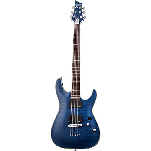 Schecter Guitar Research C-1 Platinum Electric Guitar Satin Purple Burst - musicians--Friend