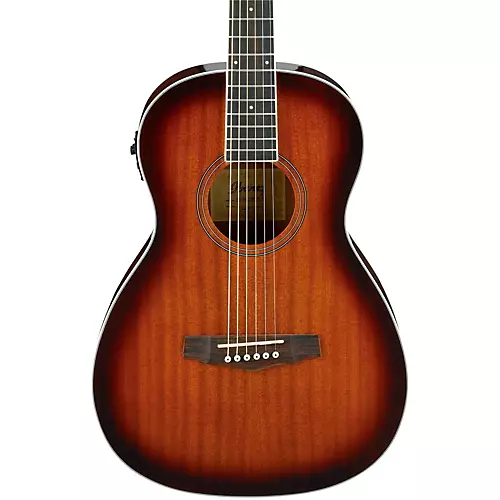 Ibanez PN12E Parlor Acoustic-Electric Guitar Vintage Mahogany Sunburst - musicians--Friend
