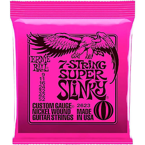 Ernie Ball 2623 Super Slinky 7-String Electric Guitar Strings - musicians--Friend