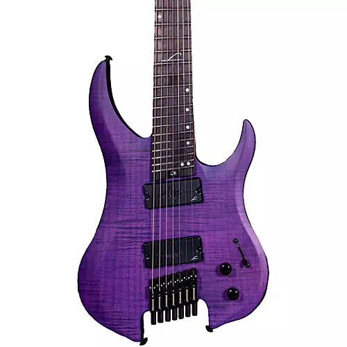 Legator Ghost 7 String Multi-Scale Super Shred Series Flamed Maple Electric Guitar Purple - musicians--Friend