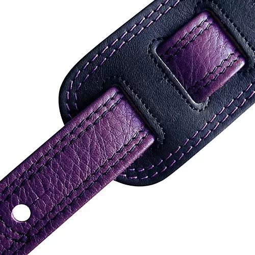 RICHTER Springbreak I Nappa Guitar Strap Black/Violet 2.75 in. - musicians--Friend