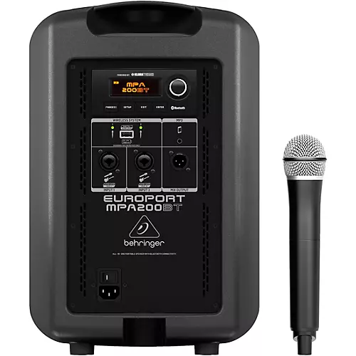Behringer EUROPORT MPA200BT 200W Portable Speaker With Wireless Microphone - musicians--Friend