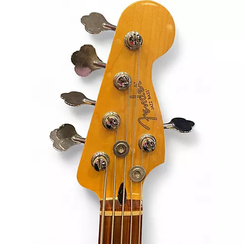 Used Fender Standard Jazz Bass V 5 String Olympic White Electric Bass Guitar Olympic White - musicians--Friend