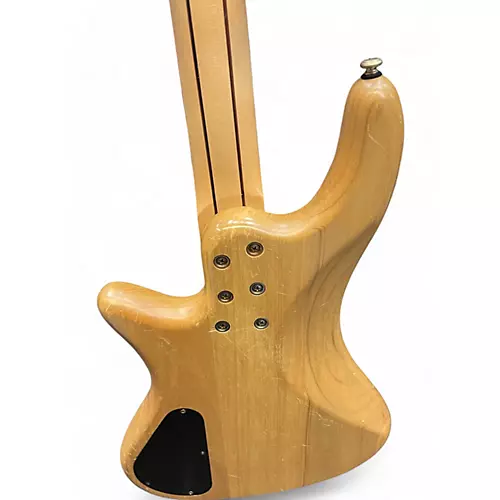Used Schecter Guitar Research Stiletto Custom 4 String Natural Electric Bass Guitar Natural - musicians--Friend