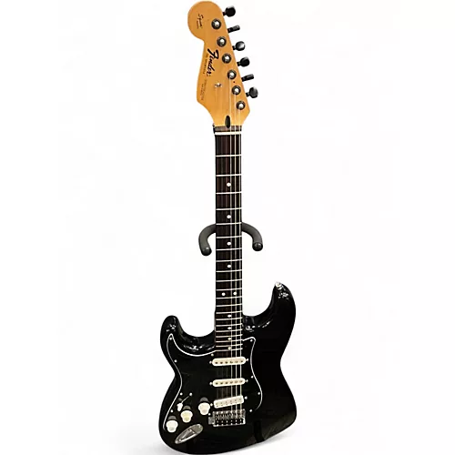 Used 1995 Fender Stratocaster Squier Series Black Electric Guitar Black - musicians--Friend