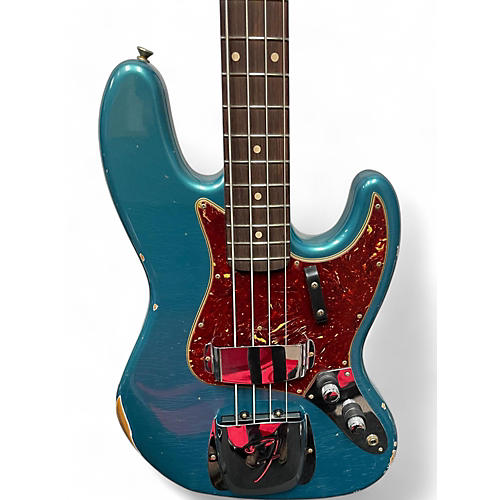 Used 2023 Fender Limited Edition Custom Shop Relic Jazz Bass 1960 Aged Ocean Turquoise Electric Bass Guitar Aged Ocean Turquoise - musicians--Friend