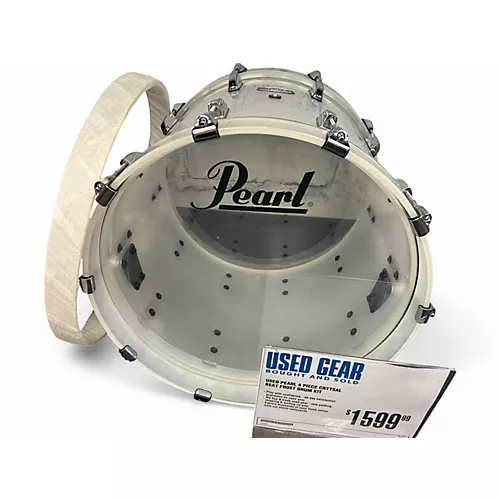 Used Pearl 4 Piece CRYTSAL BEAT FROST Drum Kit FROST - musicians--Friend