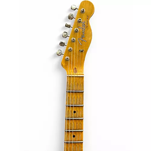 Used 2022 Fender 1957 Relic Stratocaster Esquire Black Solid Body Electric Guitar Black - musicians--Friend