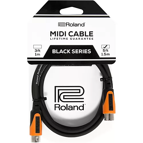 Roland Black Series MIDI Cable 15 ft. Black - musicians--Friend