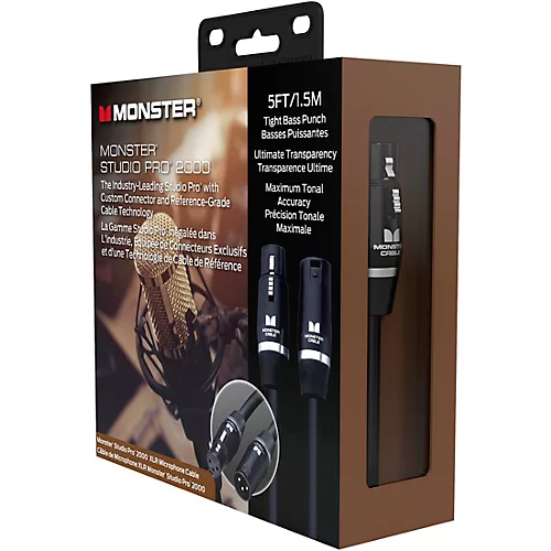 Monster Cable Prolink Studio Pro 2000 Microphone Cable 30 ft. Black - musicians--Friend