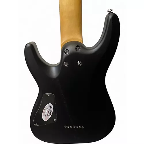 Used Schecter Guitar Research C7  Black Solid Body Electric Guitar Black - musicians--Friend