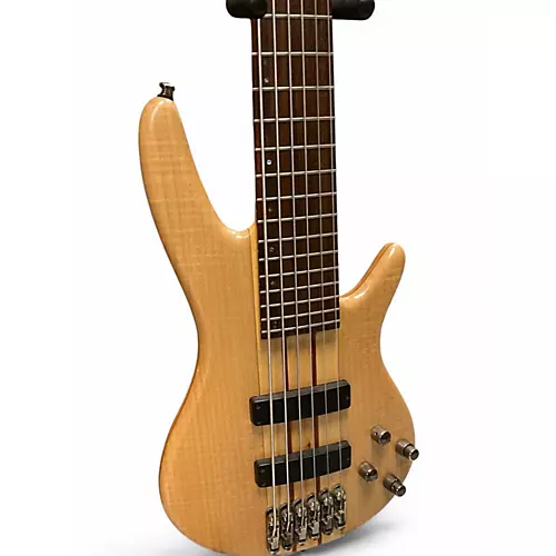 Used Ibanez SR1006EFM Natural Electric Bass Guitar Natural - musicians--Friend