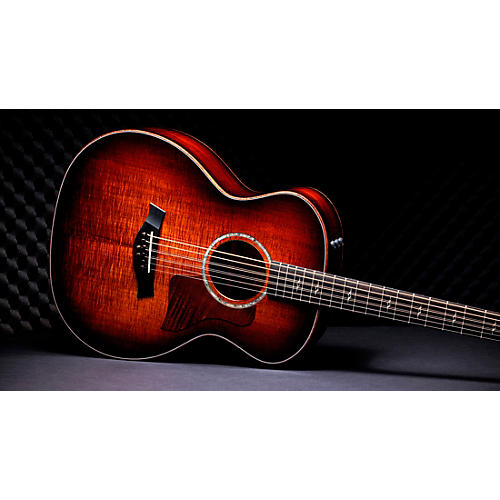 Taylor Custom All Tasmanian Blackwood 8-String Baritone Grand Auditorium Acoustic-Electric Guitar Shaded Edge Burst - musicians--Friend