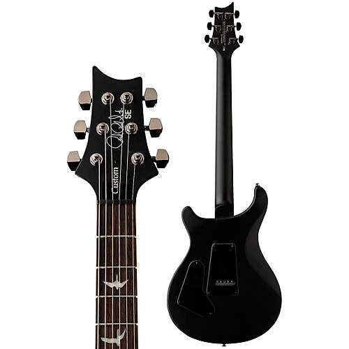 PRS SE Exotic Custom 24-08 Poplar Burl Electric Guitar Lake Blue Midnight Burst - musicians--Friend