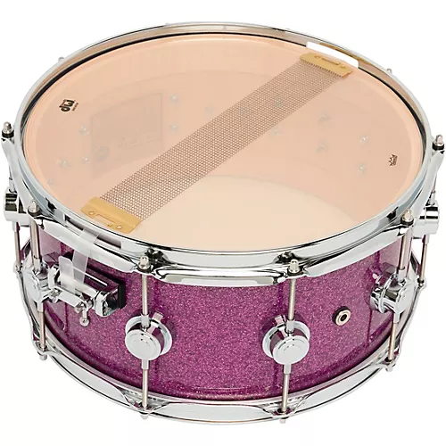 DW Collector's SSC Maple Finish Ply Snare Drum 14 x 6.5 in. White Glass Contrail Finish Ply - musicians--Friend
