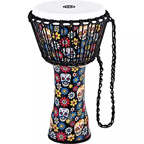 MEINL Travel Series Djembe with Synthetic Head in Day of the Dead Finish 10 in. Day of the Dead - musicians--Friend